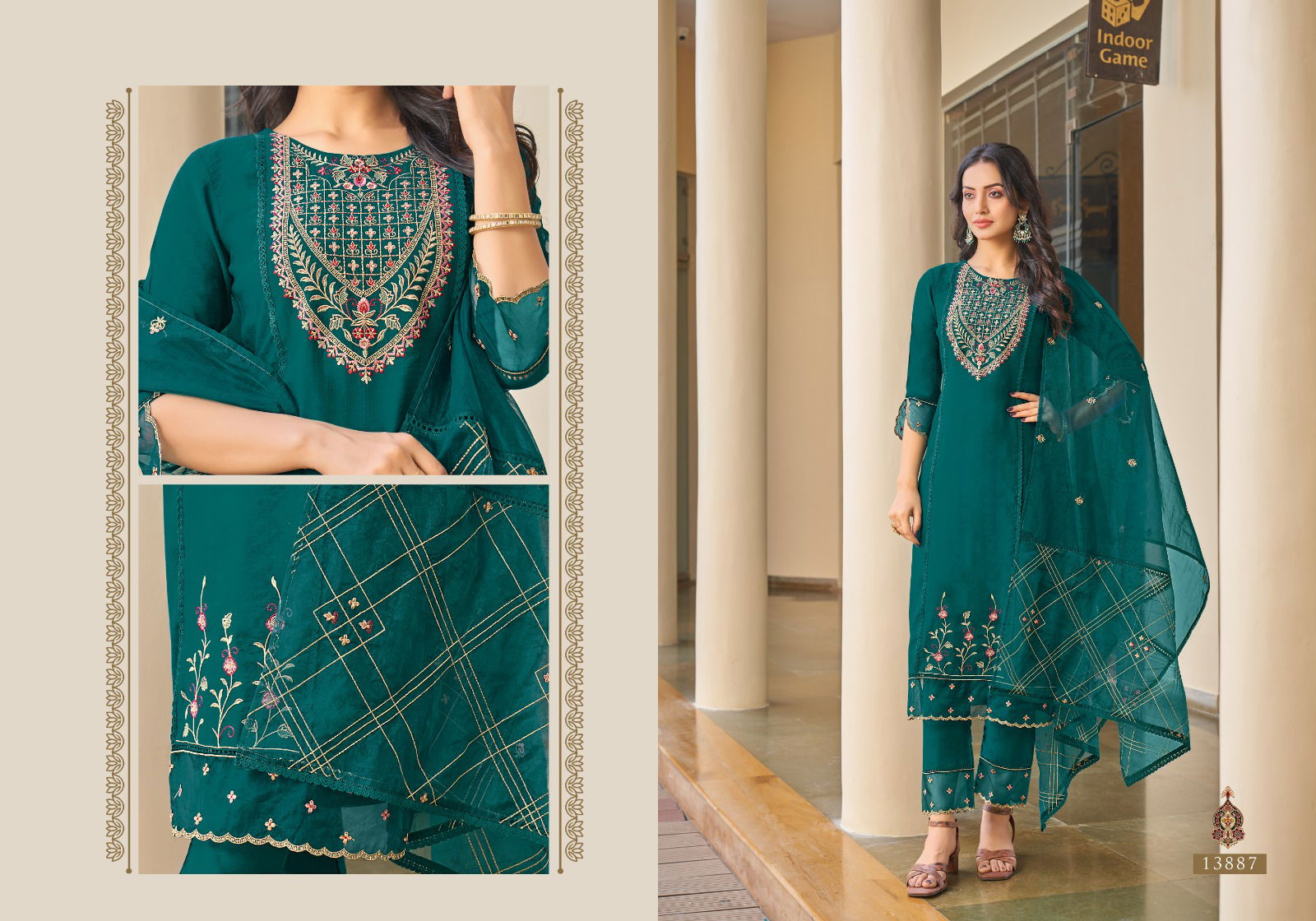 Nirali By Kalaroop Dazzle 13855 To 13858 Kurti manufacturers Surat